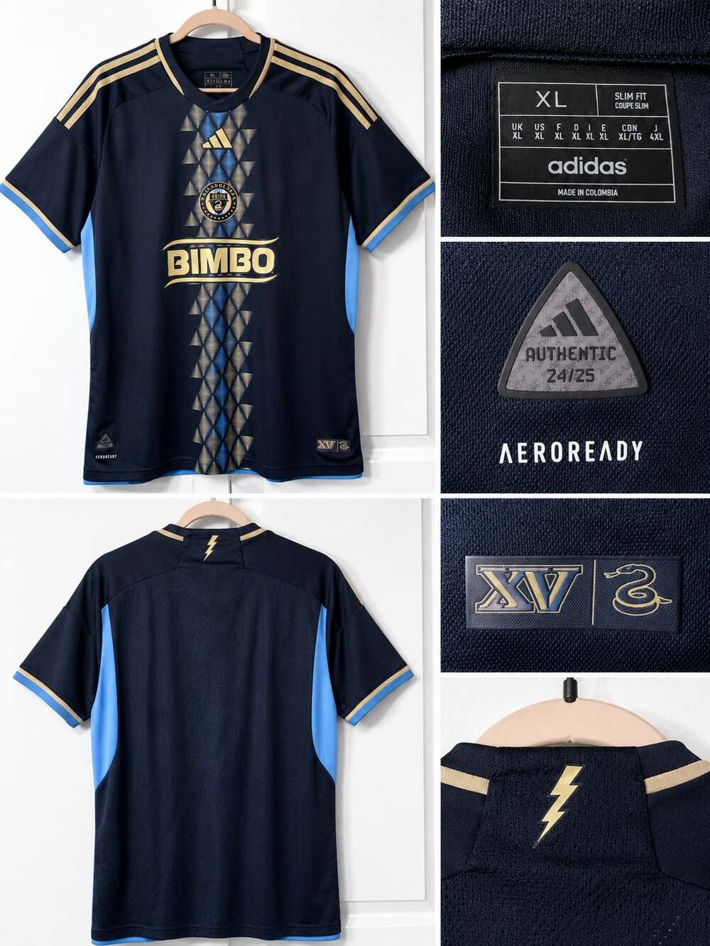 Adidas Philadelphia Union 2024/25 Authentic Home Jersey Men's Size XL